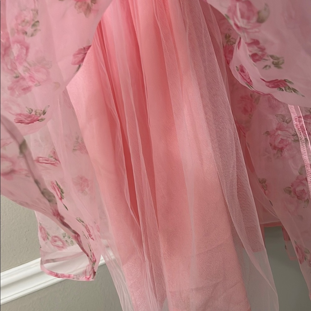 AMABLE babydoll Pink Floral Mini Dress - Picture 5 of 6